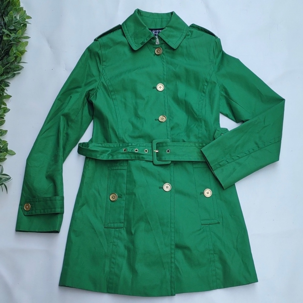 Banana Republic green trench coat size small